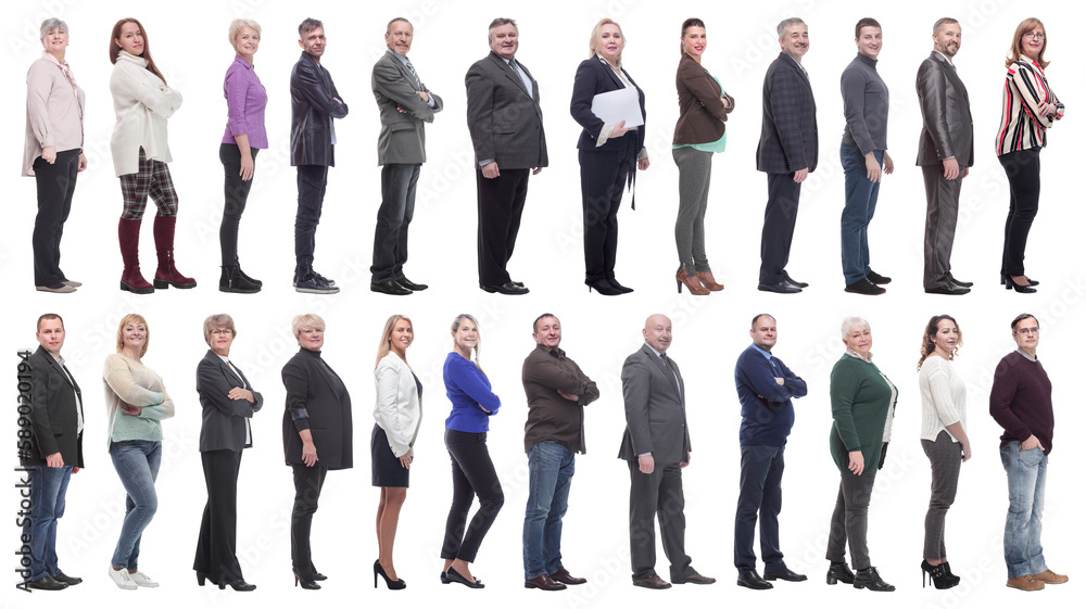 Obraz premium group of successful business people isolated on white