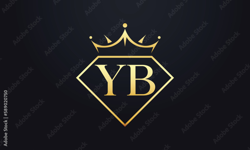 Diamond crown vector. Luxury queen logo for jewelry vector with letters Diamond crown vector. Luxury queen logo for jewelry vector with letters