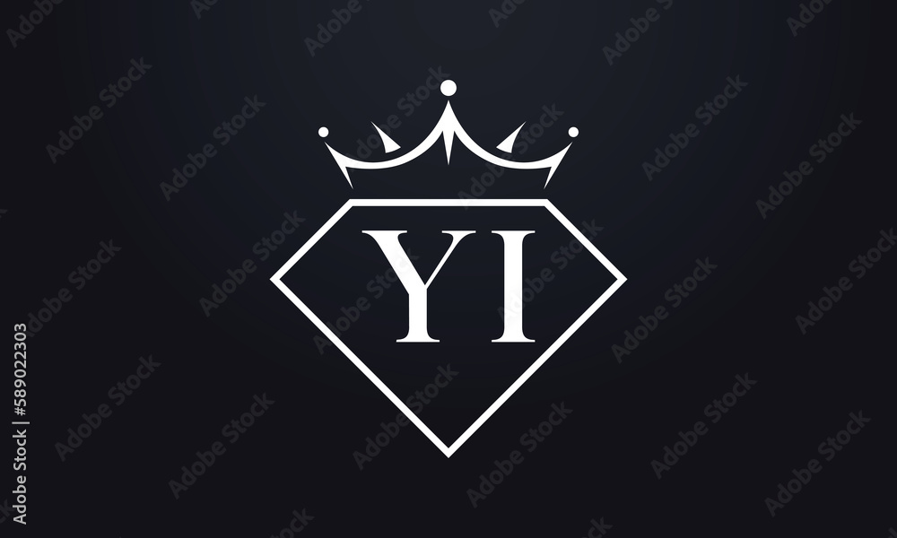 Diamond crown vector. Luxury queen logo for jewelry vector with letters Diamond crown vector. Luxury queen logo for jewelry vector with letters
