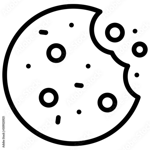 cookie ilustration design with outline