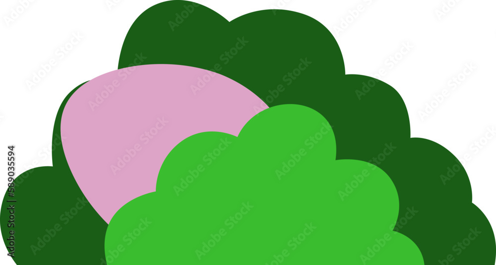 Easter Day Egg in a Grass Flat Hand Drawn Illustration Easter Day Egg in a Grass Flat Hand Drawn Illustration