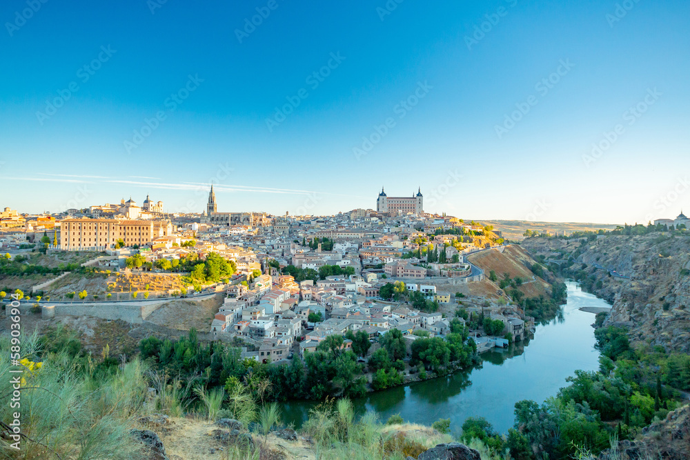 Toledo, Spain city view at sunrise	