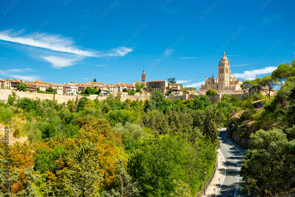 Segovia Cathedral view, Spain	