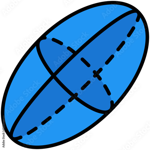 Canvastavla ellipsoid outline color icon