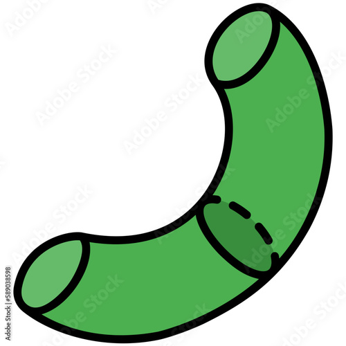 half torus outline color icon