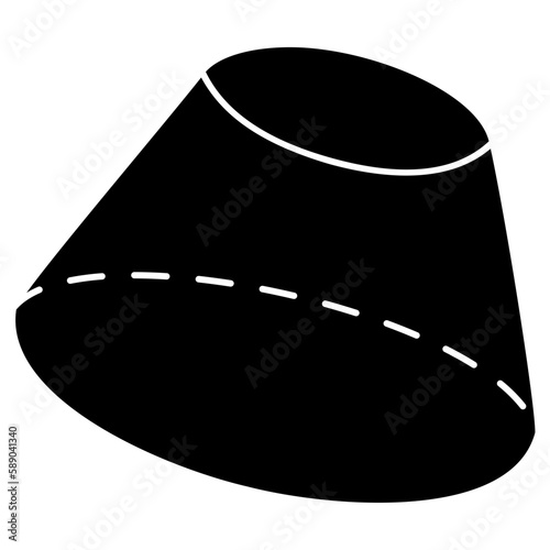 truncated cone solid icon