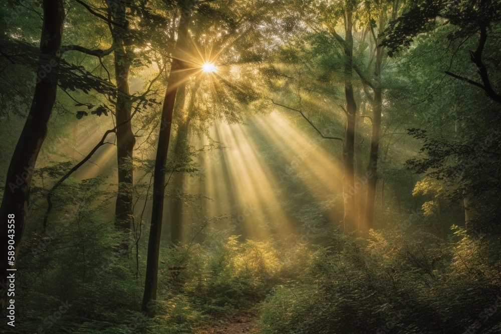 Obraz premium holy and divine light landscape