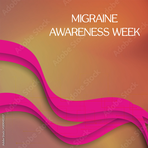 Migraine Awareness Week . Design suitable for greeting card poster and banner