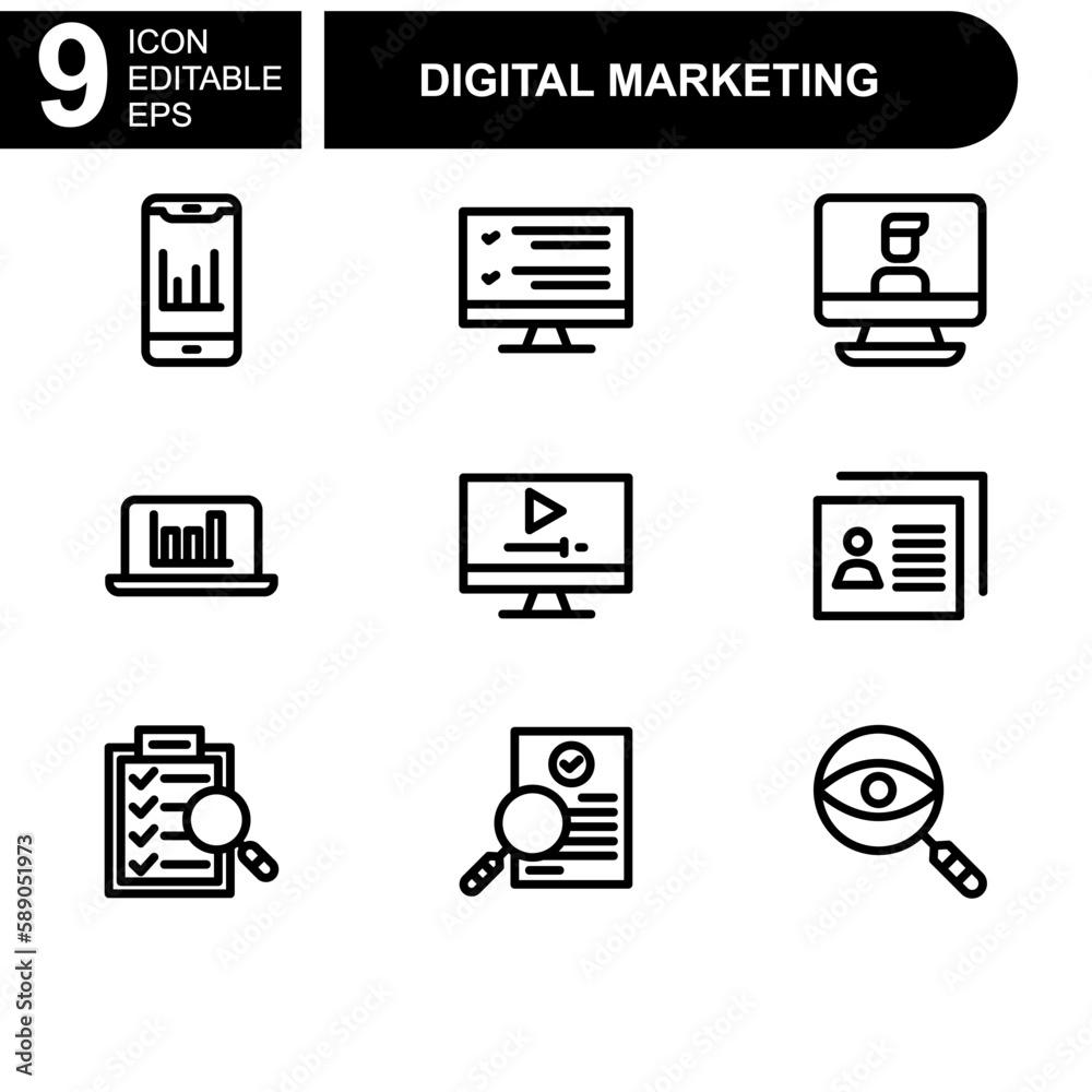digital marketing icon or logo isolated sign symbol vector illustration - Collection of high quality black style vector icons
digital marketing icon or logo isolated sign symbol vector illustration - Collection of high quality black style vector icons
