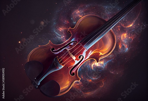 Violin Nebula. Generative AI