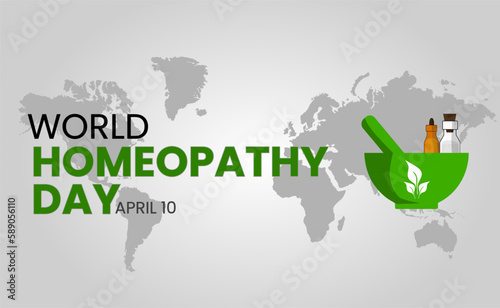 World Homeopathy Day is celebrated annually on 10 April. vector design suitable for templates, greeting cards, banners, posters,