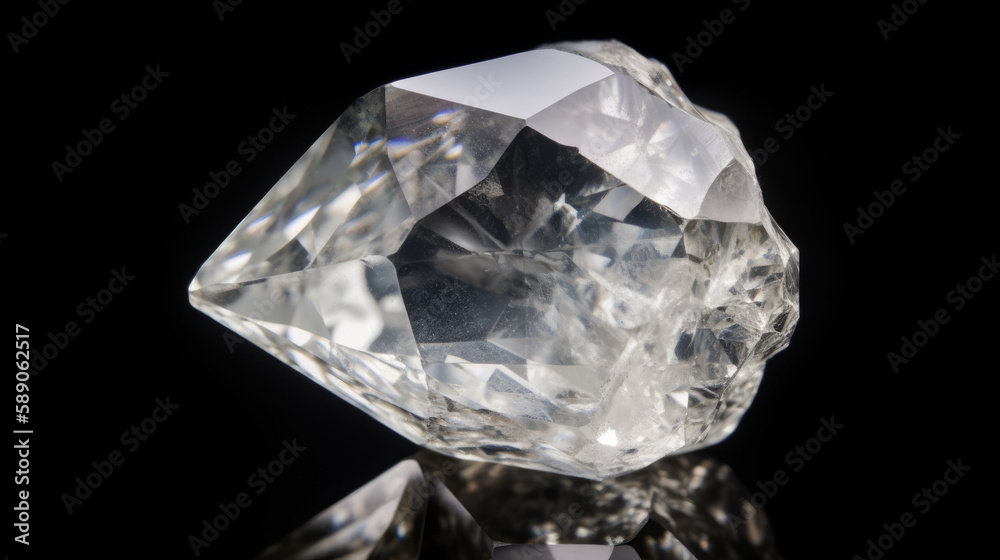 A rough diamond morphs into a perfectly polished stone, generative ai A rough diamond morphs into a perfectly polished stone, generative ai