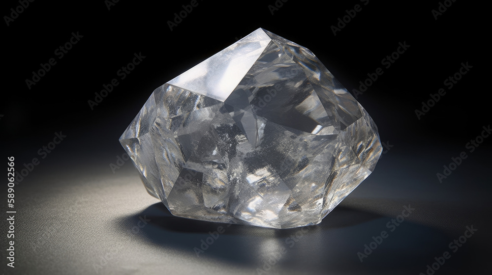 A rough diamond morphs into a perfectly polished stone, generative ai A rough diamond morphs into a perfectly polished stone, generative ai