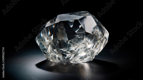 A rough diamond morphs into a perfectly polished stone   generative ai