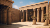 Outdoor egyption architecture, old ancient architecture, generative ai