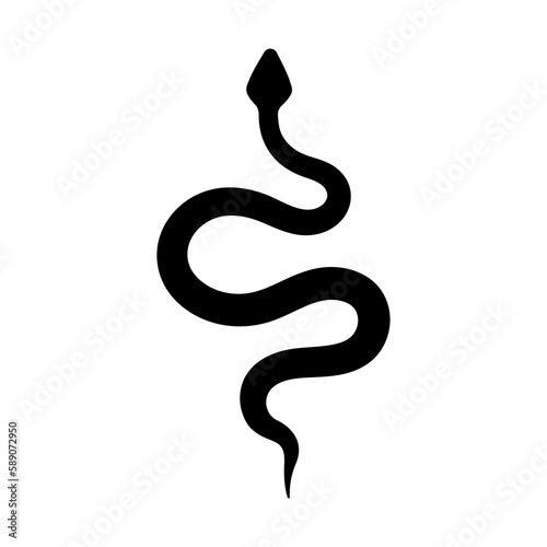snake silhouette flat logo icon vector illustration clipart