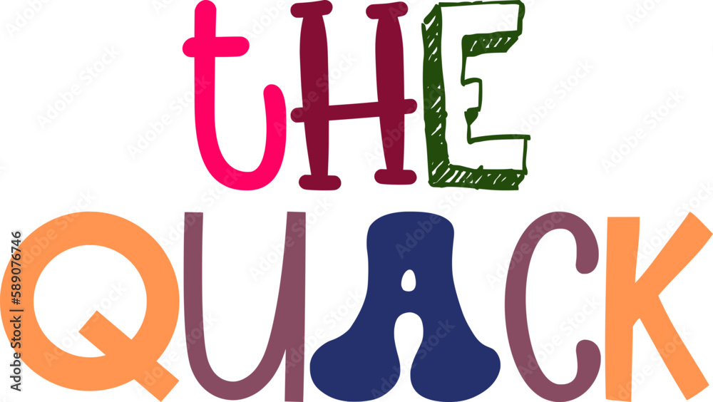 The Quack Calligraphy Illustration for Newsletter, Mug Design, Presentation , Book Cover The Quack Calligraphy Illustration for Newsletter, Mug Design, Presentation , Book Cover