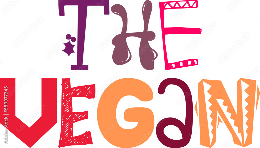 The Vegan Typography Illustration for Icon, Presentation , Motion Graphics, Brochure The Vegan Typography Illustration for Icon, Presentation , Motion Graphics, Brochure