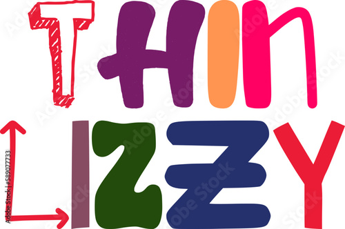 Thin Lizzy Typography Illustration for Mug Design, Presentation , Social Media Post, Newsletter