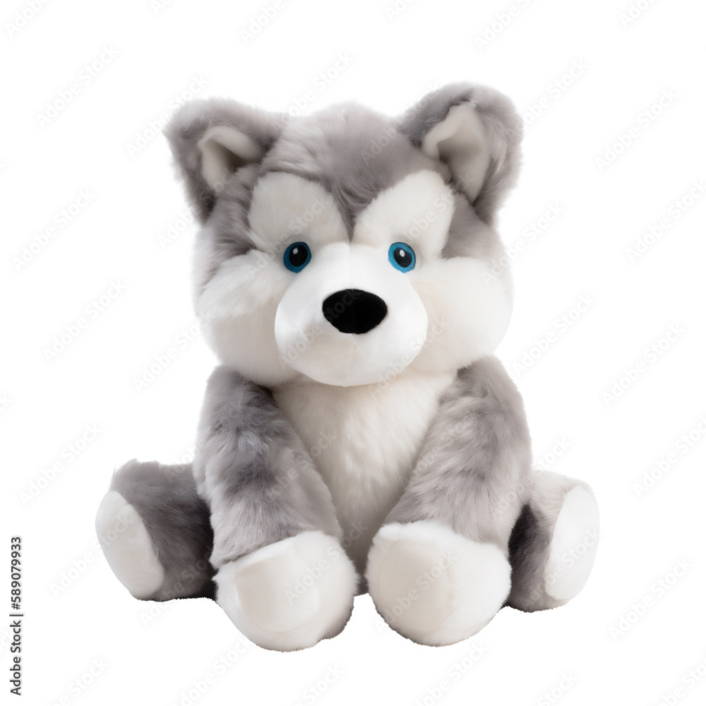 Husky Plushie: A Dog's Best Friend in Close-up. Generative AI Husky Plushie: A Dog's Best Friend in Close-up. Generative AI