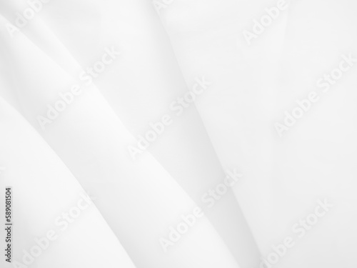 Fabric Texture White Cotton Background,Pattern Cloth Backdrop Space Soft,Sheet Clean Satin Linen Textile Material,Mockup Product Costmetic Template Banner,Gray Wave Smooth Drapery.