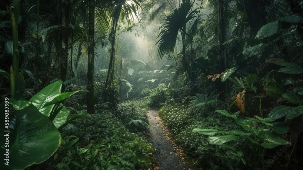 Inside Dense Rainforest 