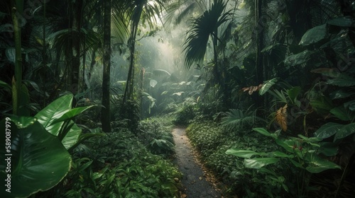 Inside Dense Rainforest 