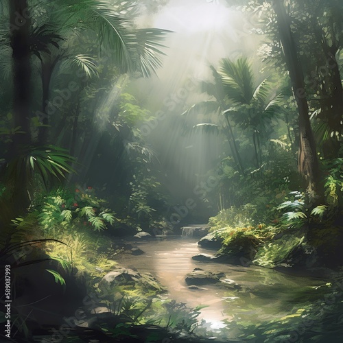 Inside Dense Rainforest 