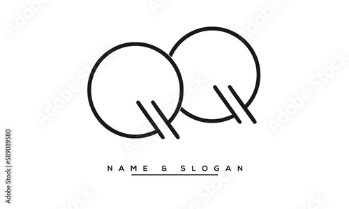 QQ  Abstract  Letters  Logo  Monogram