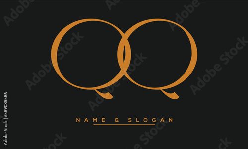 QQ  Abstract  Letters  Logo  Monogram