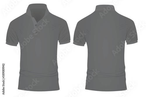 Grey t shirt template. vector illustration