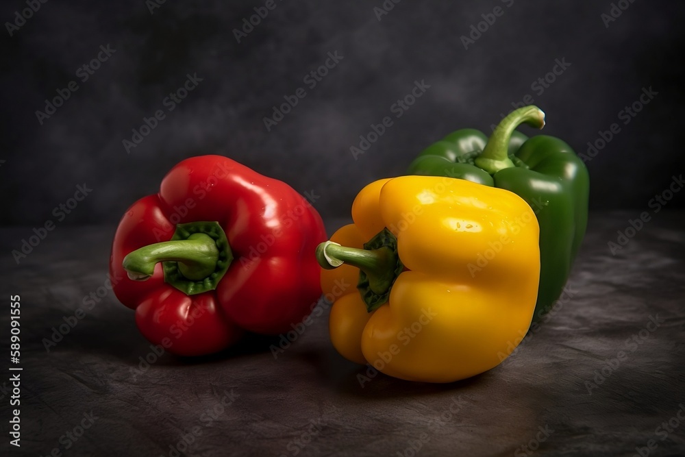 Red, Yellow and Green peppers