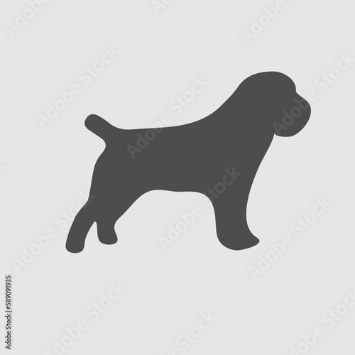 Dog vector icon eps 10. Simple isolated illustration.