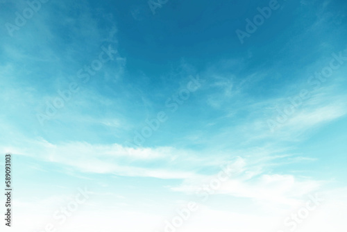 Summer teal blue sky cloud gradient light white background. Beauty clear cloudy in sunshine calm bright winter air Gloomy vivid cyan landscape in environment day horizon skyline view spring wind