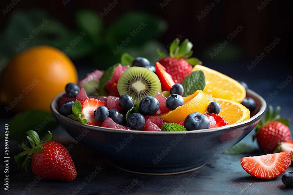 fresh fruit salad in a bowl fresh fruit salad in a bowl
