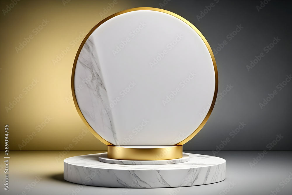 3D podium background with natural light and shadow. With Generative AI tehnology. 3D podium background with natural light and shadow. With Generative AI tehnology.