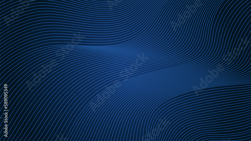 Navy background with wavy lines. Editable stroke