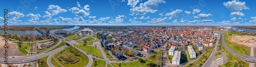 city of worms germany europe 360° aerial skypano