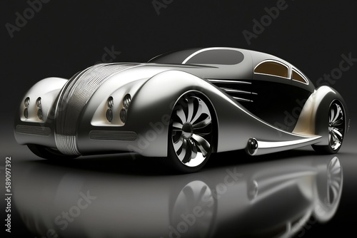 futuristic sports car, Modern car digital art dream car design, generative ai