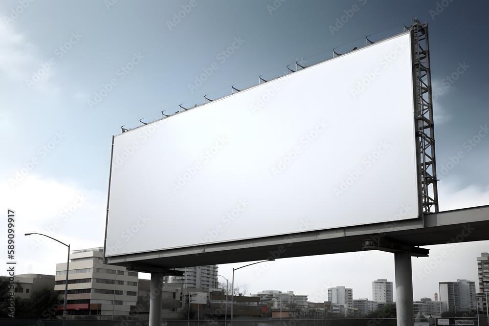 Obraz premium Billboard created with generative AI and post-processed