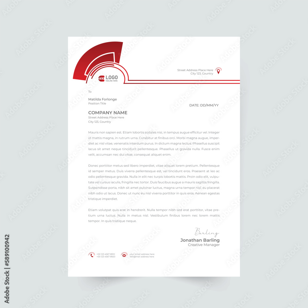 Modern Creative & Clean business style letterhead bundle of your corporate project design to print with vector & illustration. corporate letterhead 