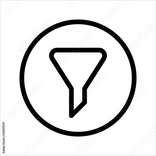 Filter icon in trendy flat style. Filter icon page symbol for your web site design Filter icon logo, app, UI. vector illustration on white background