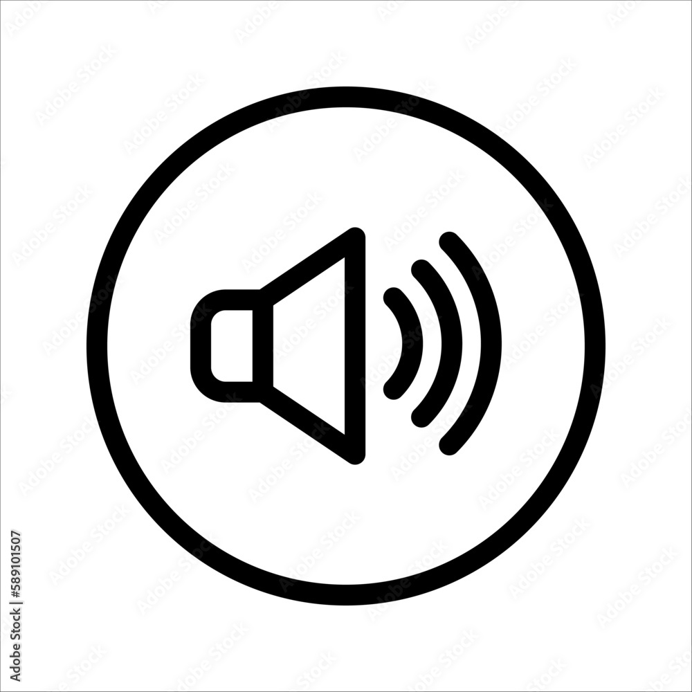 speaker volume icon. for graphic design, logo, web site, social media, mobile app, vector illustration on white background speaker volume icon. for graphic design, logo, web site, social media, mobile app, vector illustration on white background