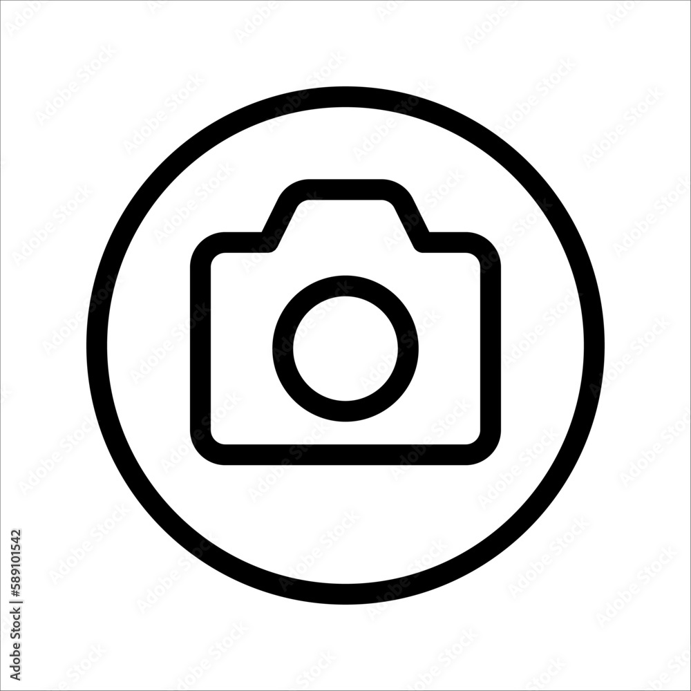 Camera icon, flat photo camera vector isolated. Trendy symbol for website design, web button, mobile app. vector illustration on white background Camera icon, flat photo camera vector isolated. Trendy symbol for website design, web button, mobile app. vector illustration on white background