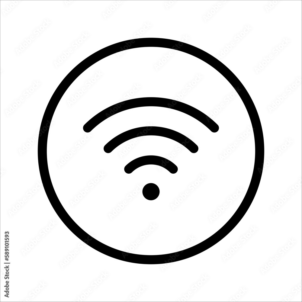 WIFI icon vector, wireless internet sign, vector illustration on white background WIFI icon vector, wireless internet sign, vector illustration on white background