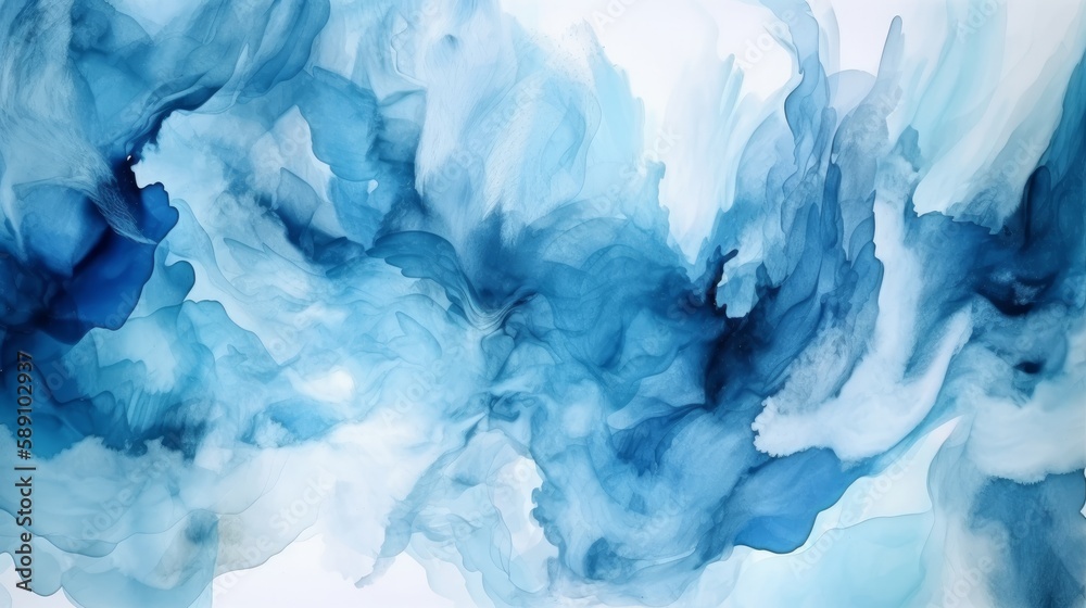 Abstract art blue paint background with liquid fluid. ai generative Abstract art blue paint background with liquid fluid. ai generative