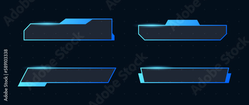Futuristic lower third element. Stream overlay template.