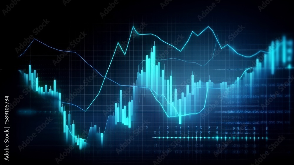 World business graph or chart stock market or forex trading graph in graphic concept suitable for financial investment
