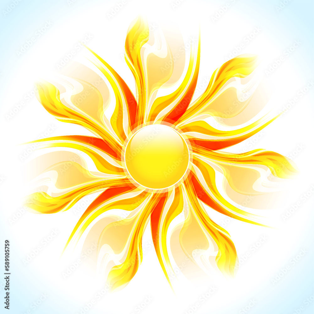 Naklejka premium Artistic sunshine. Vector