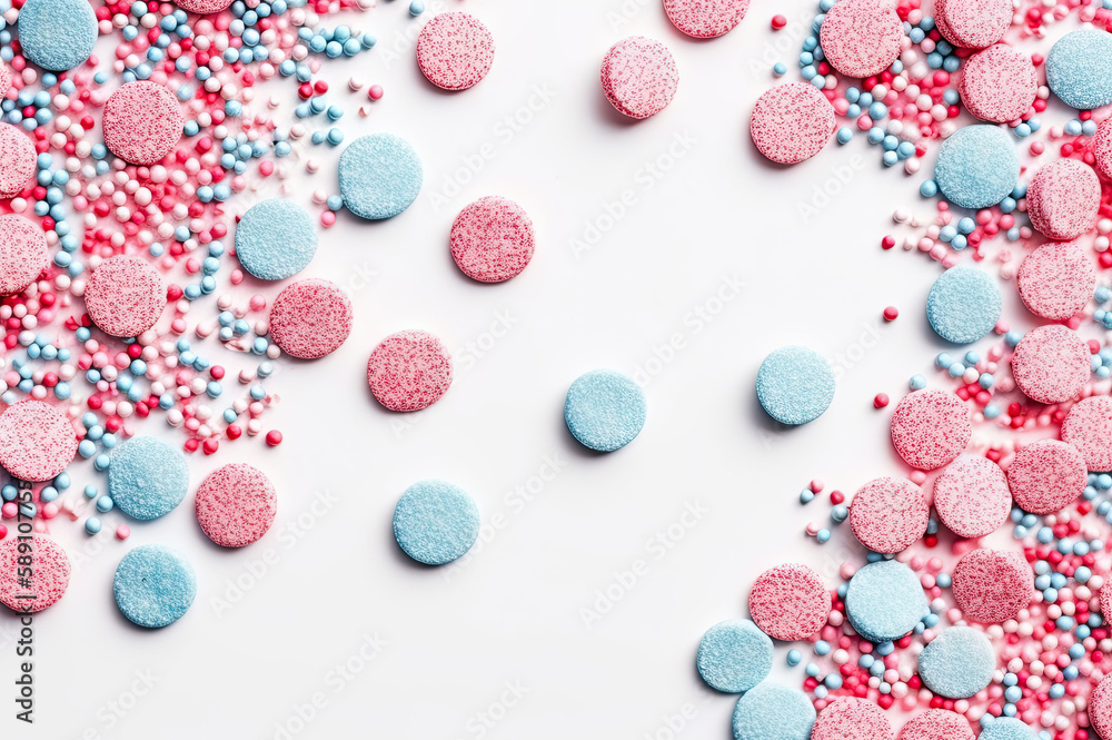 Pink and Blue Background for a Gender Reveal party announcement created with Generative AI technology Pink and Blue Background for a Gender Reveal party announcement created with Generative AI technology